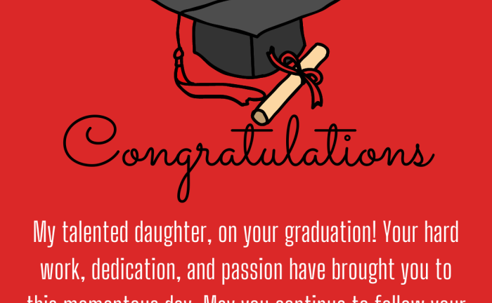 Graduation Wishes for Daughter