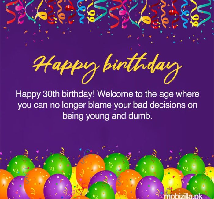 Best Funny 30th Birthday Wishes, Messages, & Quotes with Images