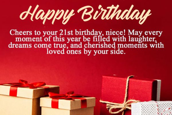 Best 21st Birthday Wishes for Niece with Images