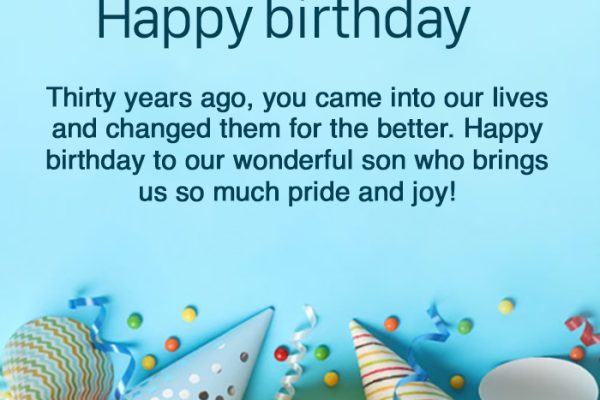Best 30th Birthday Wishes for Son with Images