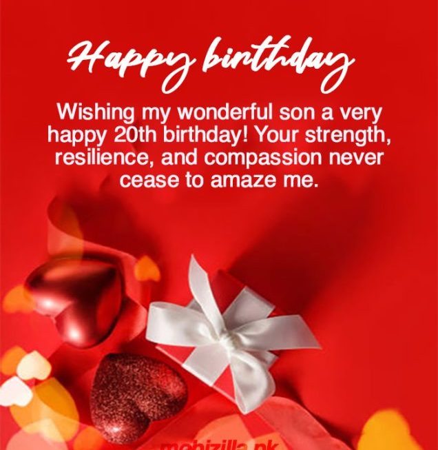 Best Happy 20th Birthday Wishes for Son with Images