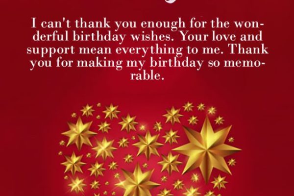 Thank You Birthday Wishes and Messages with Images