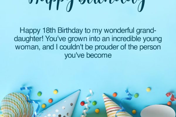 Best Happy 18th Birthday Wishes for Granddaughter with Images