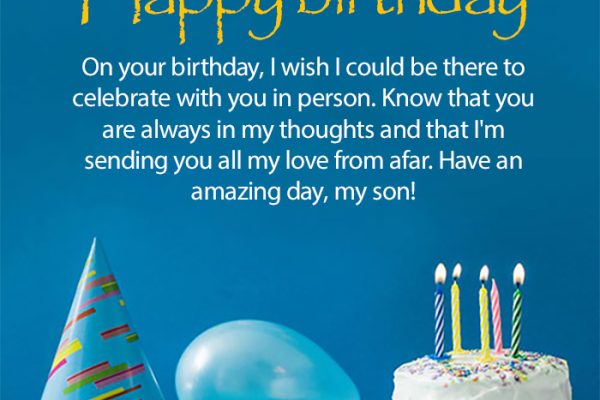 Best Long Distance Birthday Wishes for Son