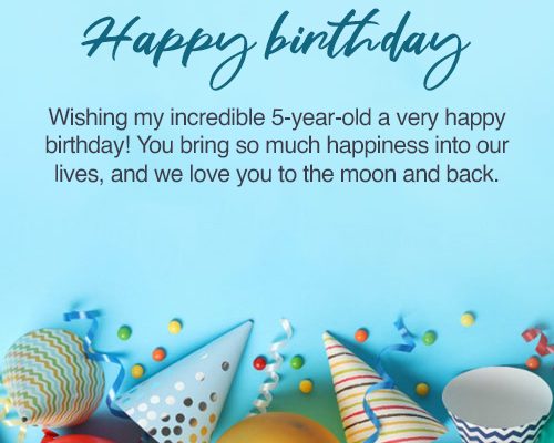 Best Happy 5th Birthday Wishes for Son with Images