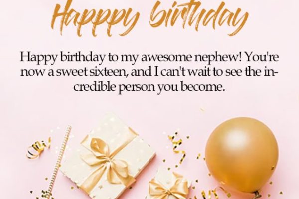 Best Happy 16th Birthday Wishes for Nephew with Images