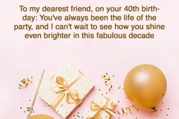 Best Happy 40th Birthday Wishes for Friend with Images
