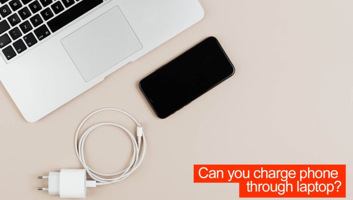 Can you charge phone through laptop?